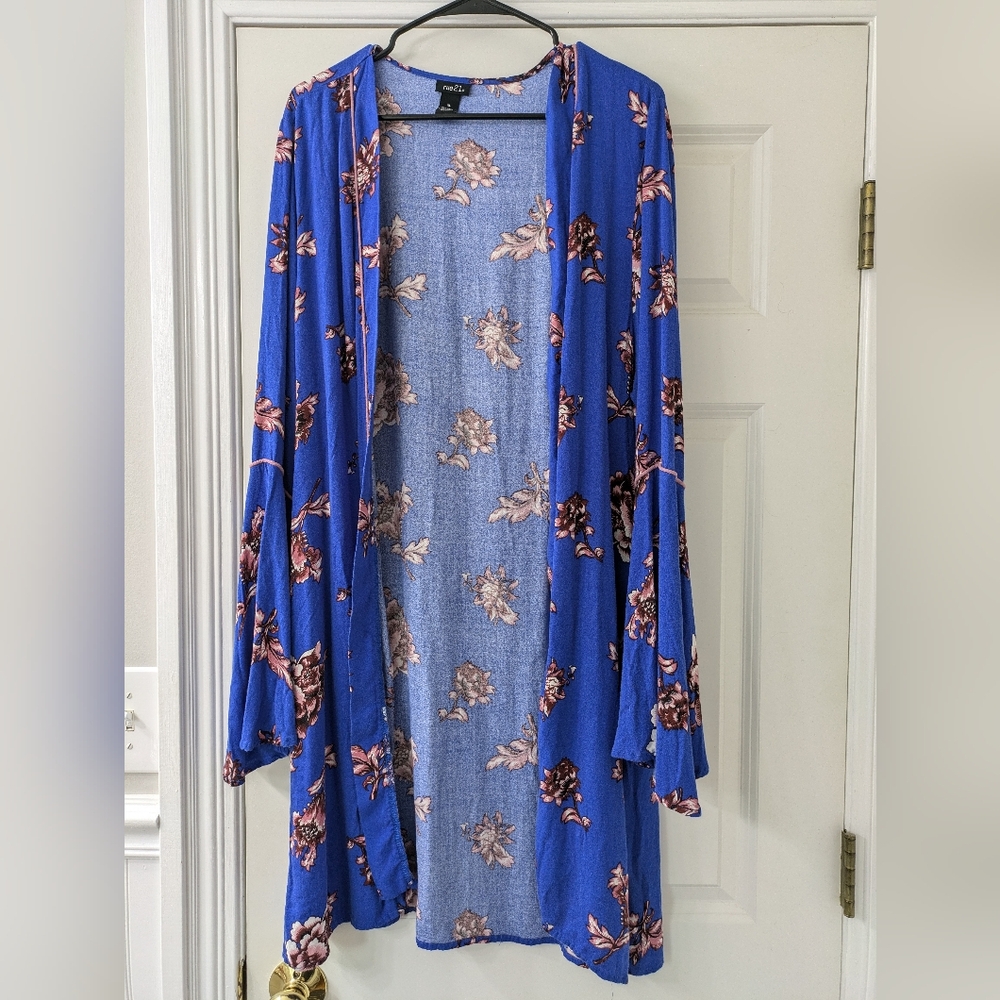 🎉 4 for $10 item: Blue Open Cardigan/Kimono